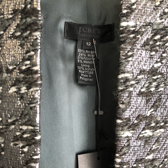 Metallic Open-front Cropped Blazer - Picture 3 of 4